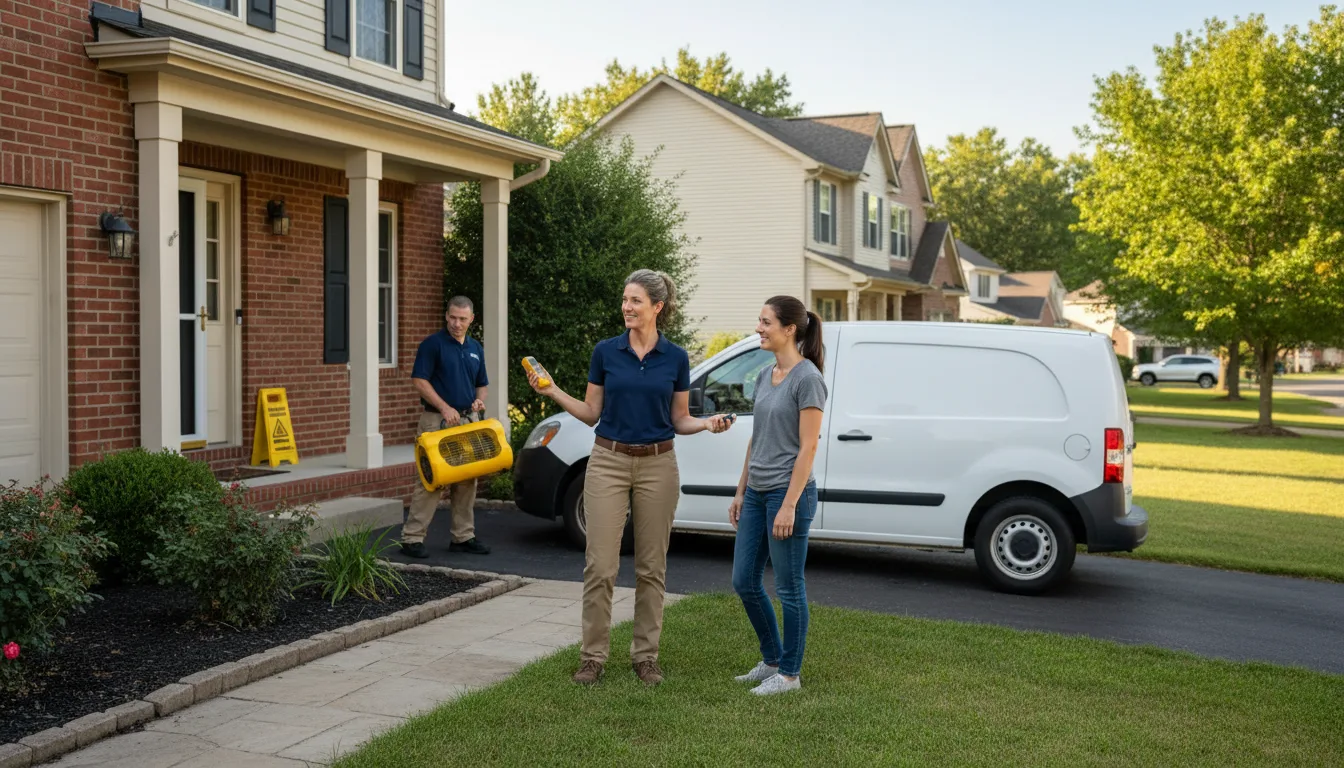 Residential water damage restoration in Dover, KY